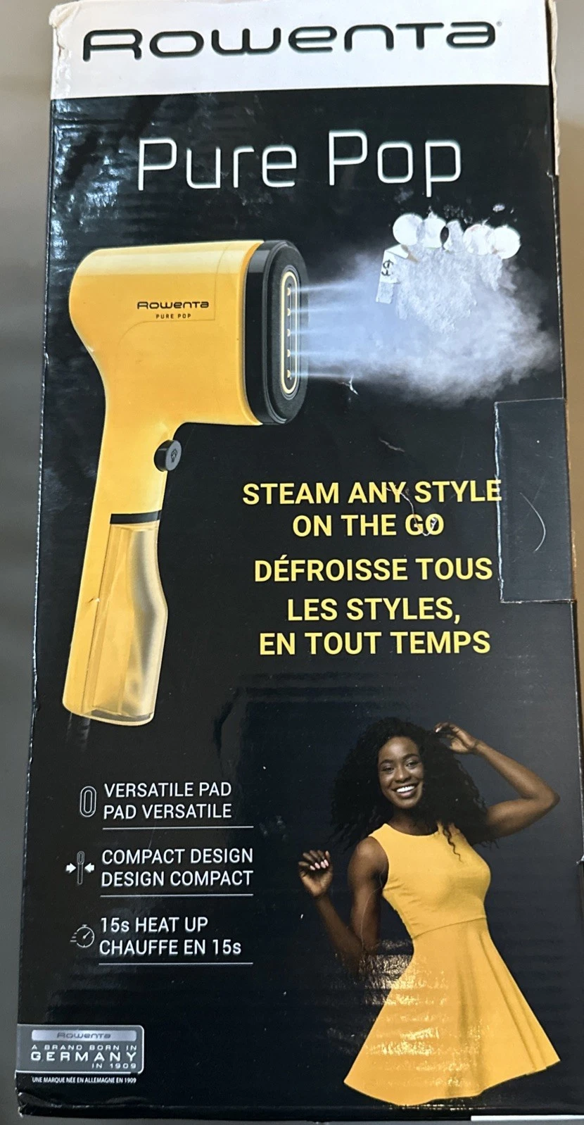 Pure POP Handheld Garment Steamer Compact Lightweight Dual Pad Travel Ready
Opens in a new window or