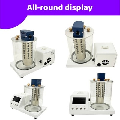 110V Kinematic Viscosity Tester 4-Channel Ubbelohde Viscometer w/ 7''Touch Screen