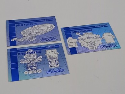 Star Trek Voyager Serie 1 (Eine) - 3 Karte '' Expand-A-Card Chase Set X1 X2 X3