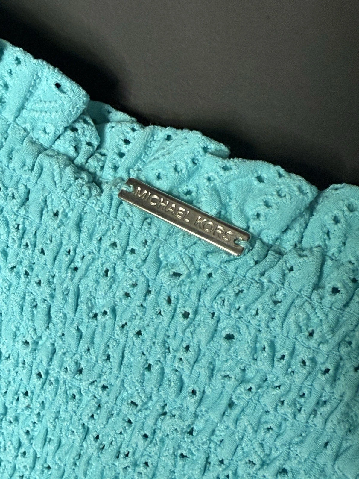 Abito Michael Kors blu turchese occhielli estate primavera taglia media