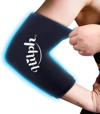Hilph Elbow Ice Sleeve Arm Ice Packs for Injuries Reusable, Flexible Gel Cold Co