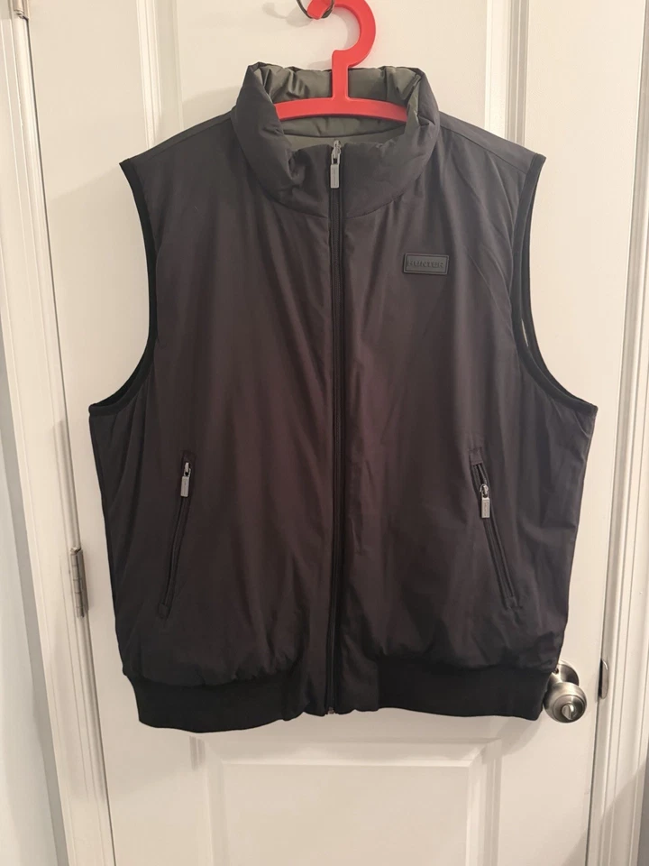 Hunter Stan Reversible Stand Collar Puffer Vest, Size XL, Green/Black - Image 3 of 4