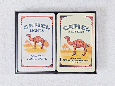 VTG 1981 Camel Cigarettes Double Deck Playing Cards Set – Lights & Filters  – NM
