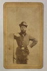 CIVIL WAR SOLDIER ARMED WITH PISTOL- PHOTO by M. E. CAMPEBELL & CO. CLYDE, OHIO