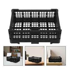  2pcs Foldable Plastic Storage Baskets: Multipurpose Organizer Bins For Bedroom