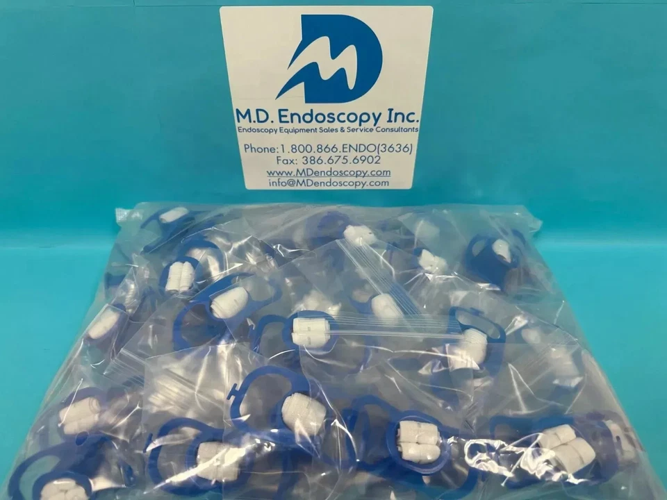 OLYMPUS, PENTAX, FUJINON, STORZ, WOLF, ACMI, STERIS, MEDIVATORS 50X ADULT Bite Block Mouth Piece Guard w/ Strap for GI Endoscopy 60Fr, 20 x 27mm