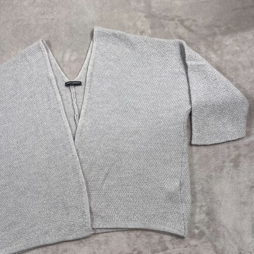 Brandy Melville Sweater Womens One Size Gray Cardigan Open Knit Made In Italy - Picture 3 of 14