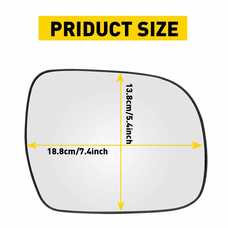 Espejo retrovisor exterior de vidrio convexo térmico para puerta derecha para Lexus RX 04-09 Foto 2 de 4