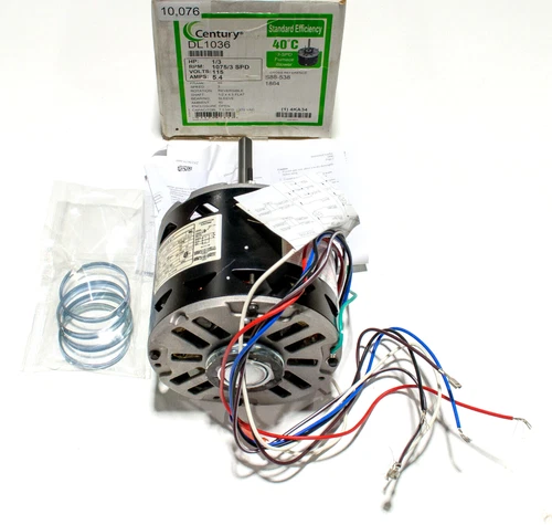 Century DL1036 Motor 1/3 HP 1075 RPM 3 SPD 5.4A 115V 1864 4KA34