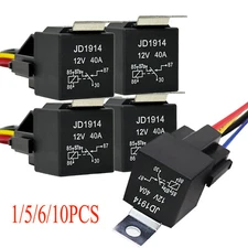 1/5/6/10*- 5Pin Car Automotive SPDT Relay Switch Harness Socket Waterproof DC12V
