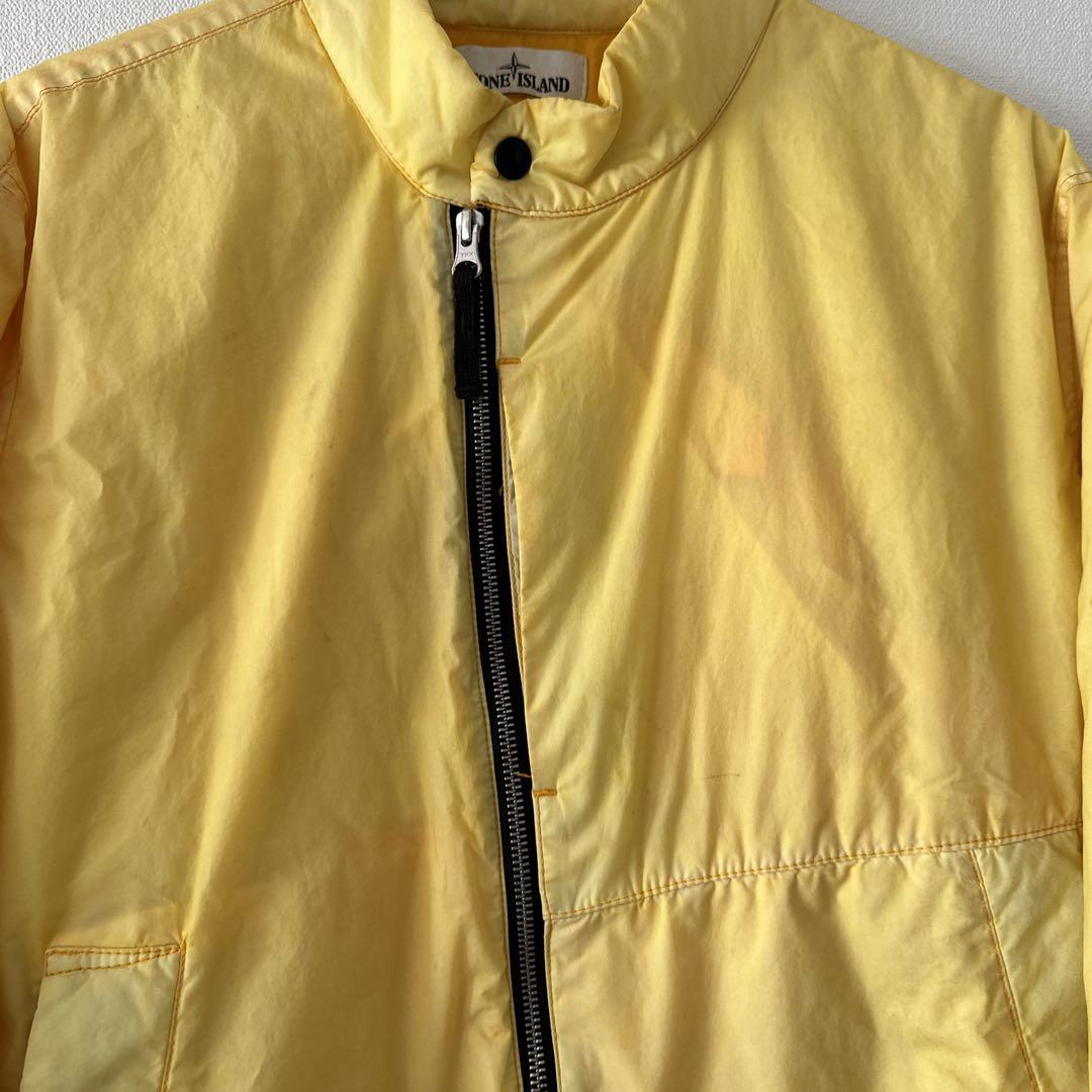 Stone Island Resin Poplin Tc Jacket Yellow Nylon Zipper Stone Island Resin Poplin Tc Jacket Yellow Nylon Zipper