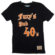 Fred Segal x Mitchell & Ness Small Shirt Foxy's Pub 40's Art Black NWT