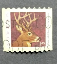 Used Canada stamp 2000 Wildlife -  Odocoileus virginianus White-tailed deer
