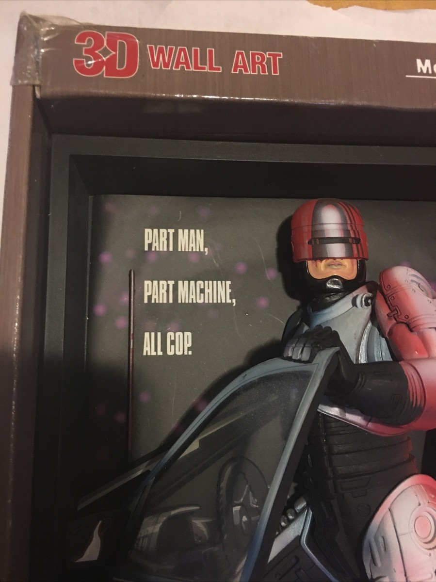 ロボコップ 3Dウォールアート マクファーレントイズ RARE McFarlane Toys RoboCop Sci-fi 3D Movie Poster Wall Art