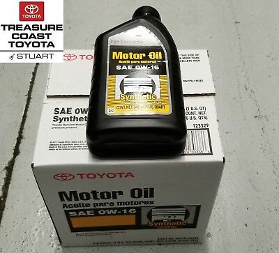 New Oem Toyota 0w16 Genuine Motor Oil Case Of 6 Quarts Ebay