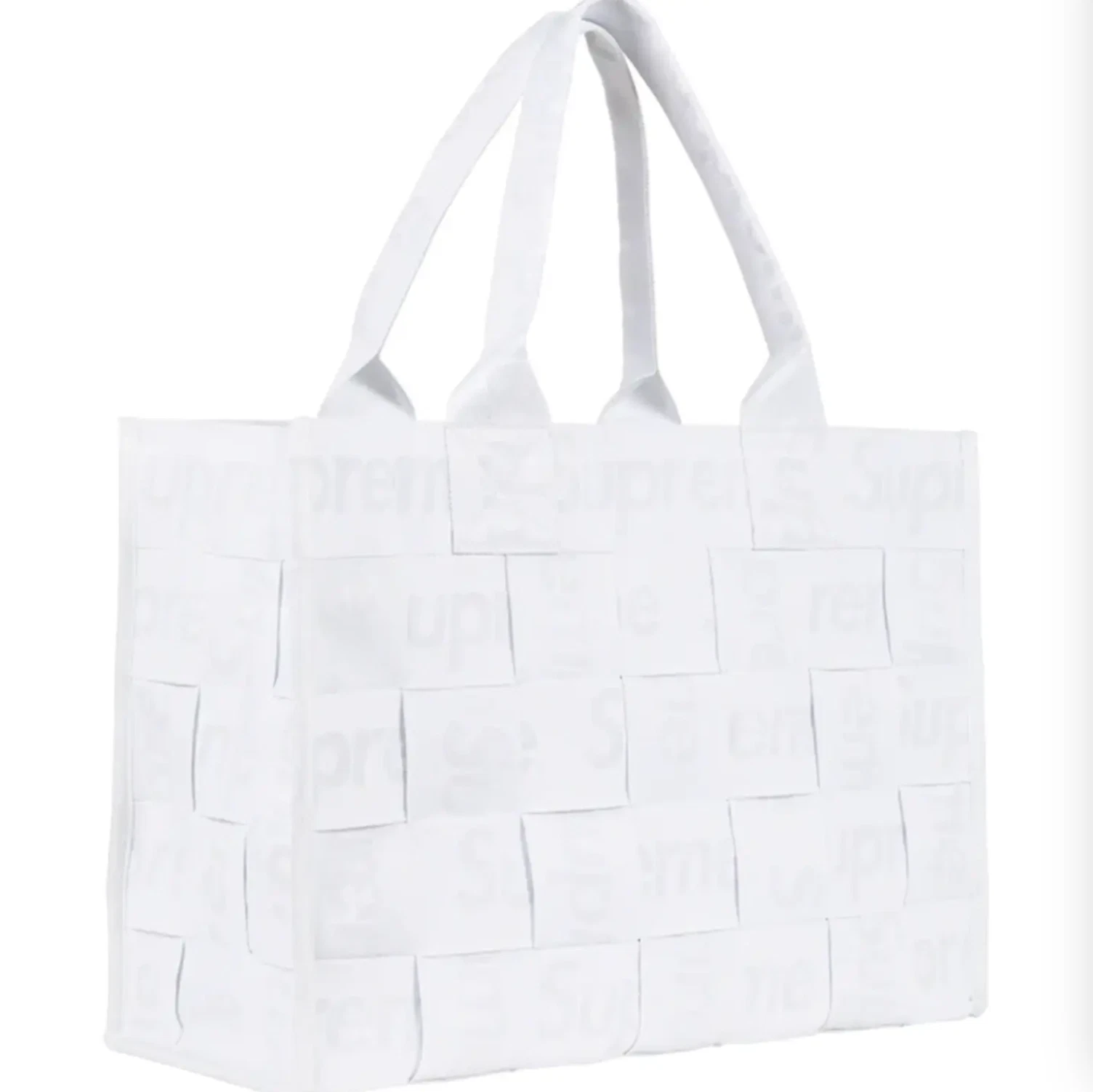 Sac fourre tout tissé Supreme   Blanc   NEUF