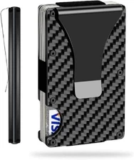 Men Carbon Fiber Credit Card Holder Wallet, Perfect Gift.