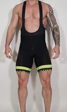 BLACK PADDED CYCLING BIB SHORTS SIZE XL (PERFORMANCE)