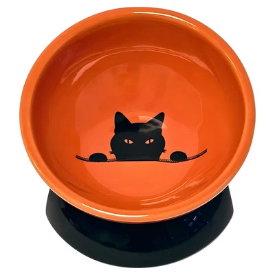 Nobby Keramik-Napf Wilson für Katzen, orange-schwarz, Ø 13,5 cm, spülbar - Bild 1 von 3