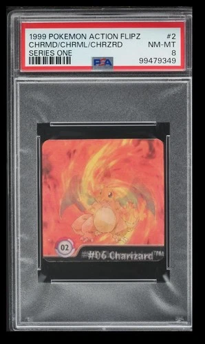 1999 Artbox Action Flipz Series 1 Charizard EVO PSA 8 English #02 Series 1
