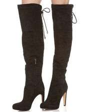 SAM EDELMAN Kayla Black Suede Over The Knee B...