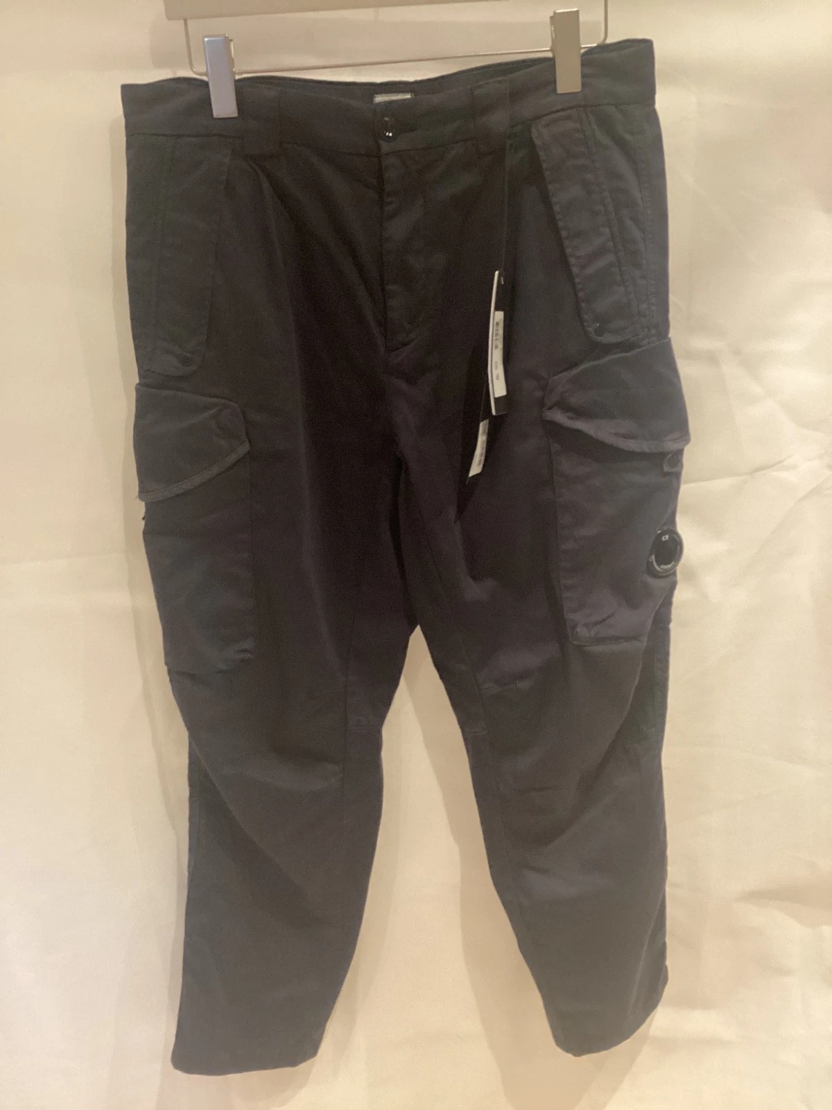 C.P COMPANY RASO CARGO SATEEN STRETCH TROUSERS BNWT 48EU 32-34” NAVY