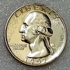 1957 Proof Washington Quarter 90% Silver US Mint Coin
