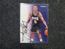 1996-97 SkyBox Premium Tyus Edney Autographics Black Ink Auto Kings