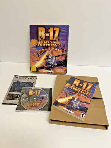 B-17 Flying Fortress (MicroProse 1992) - Version PC Big Box En Français - Simulation De Vol Historique En Bon état