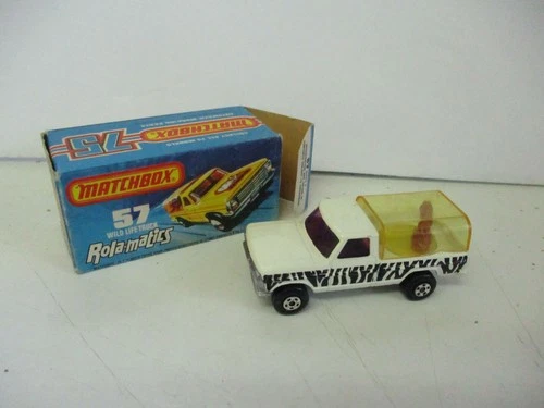 Matchbox Lesney Superfast SF57 Wildlife Truck- white with PURPLE WINDOWS, boxed