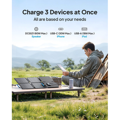 BLUETTI 60W Solar Panel for Portable Power Station Handsfree 1/2