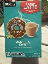 The Original Donut Shop, Vanilla Latte Flavored Keurig K-Cup Coffee Pods 10 Ct