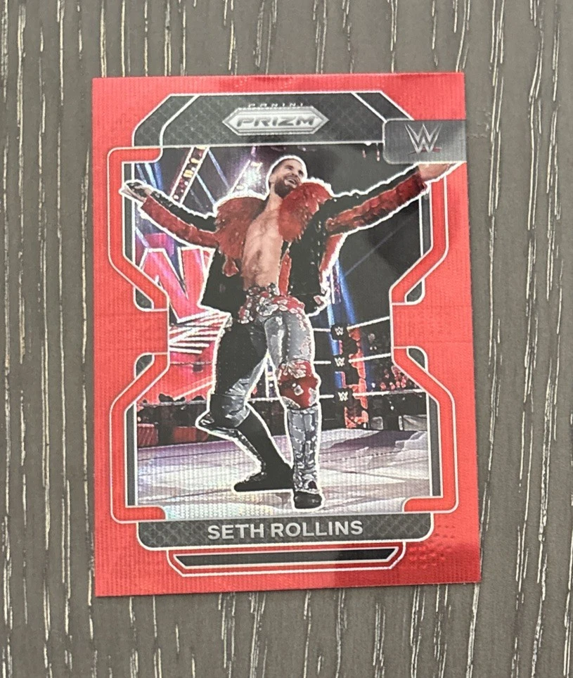 SETH ROLLINS 2022 WWE Panini Prizm RED WAVE Parallel #111