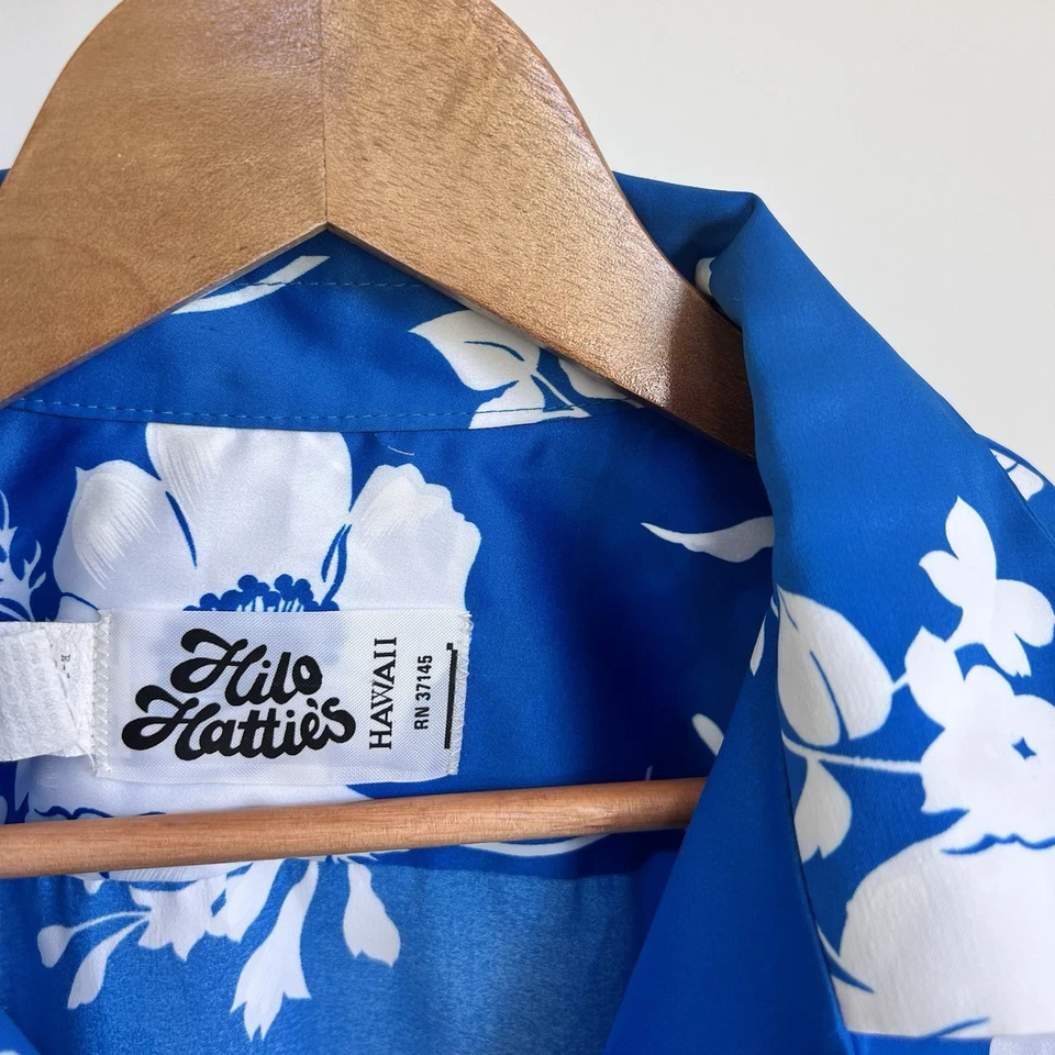 Hilo Hatties Vintage The Hawaiian Original Button Down Shirt Mens XL Blue Hawaii - Image 3 of 4