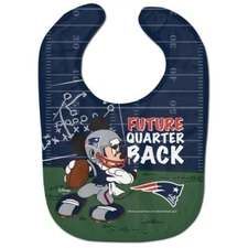 New England Patriots Baby Bib Disney Mickey Mouse Feeding Infant NFL Football