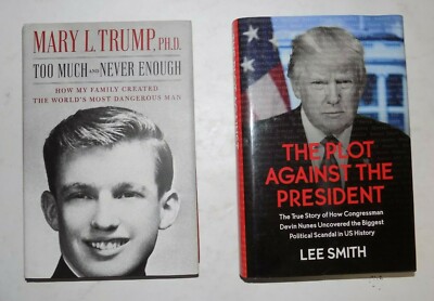 2 DONALD TRUMP BOOKS - Too Much Never Enough & Plot Against the President !