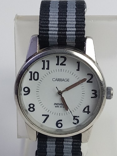 Vintage Carriage Indiglo silberfarbene wasserdichte 30M Herrenuhr - Bild 2 von 20