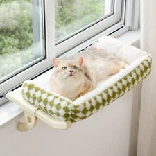 Mewoofun Large Cat Perch Cat Hammock Window Seat Padded Cat Bed for Sunbathing