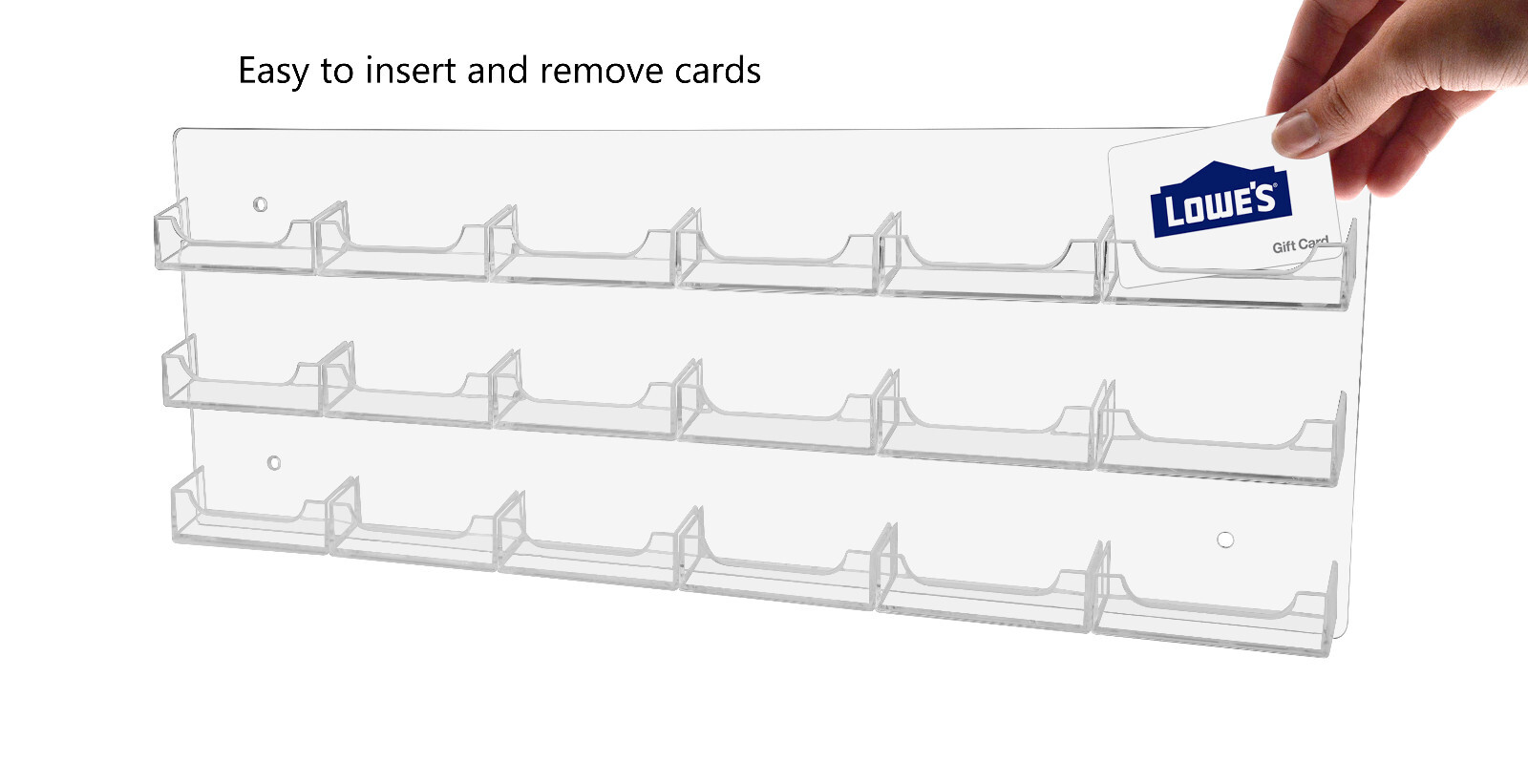 18-Pocket Horizontal Wall Organizer for Business Cards Rack Set of 6-image
