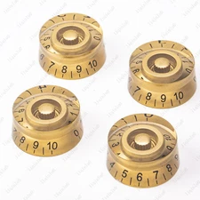 4 Pcs Gold Amber  LP Guitar Control Knobs Speed Knobs for Les Paul SG Guitar