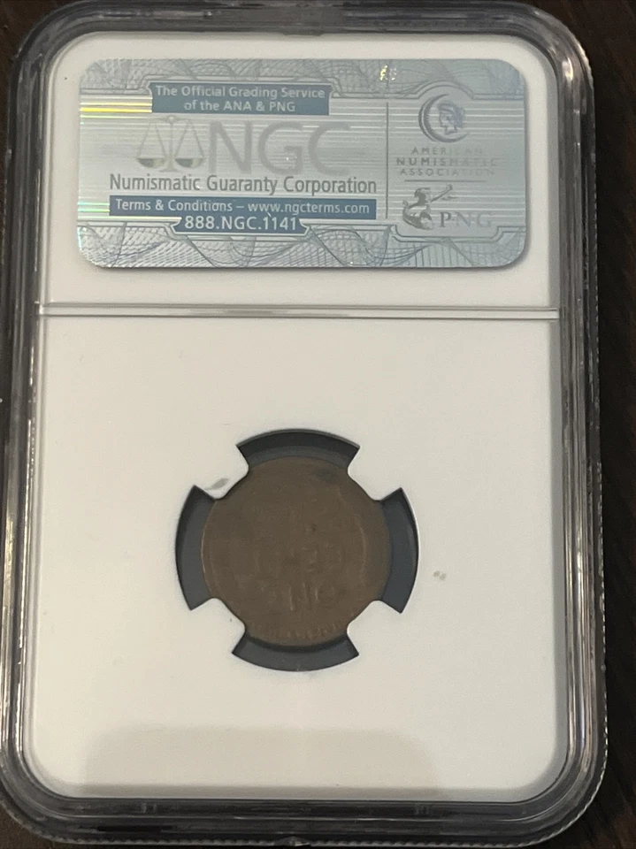 1918 1 C ERROR NGC G 4 BN OBVERSE LAMINATION WHEAT PENNY - Image 3 of 4