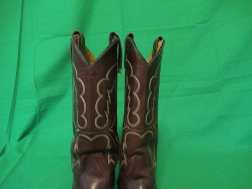Botas vaqueras occidentales vintage Acme #6572 para hombre talla 9,5 D cuero marrón - Imagen 5 de 12