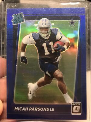 2021 Donruss Micah Parsons Optic Preview Blue Holo Rated Rookie #P-331 SSP DAL