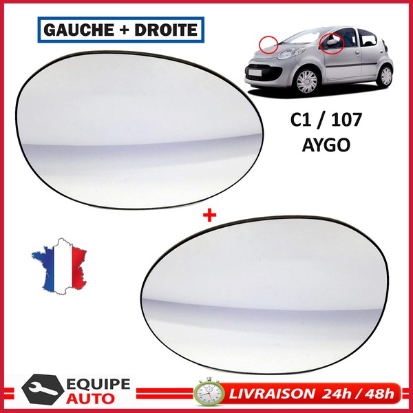 Konvexe RüCkspiegelglas Vorne Links + Rechts FüR C1 = 8151HY 8151HW-image