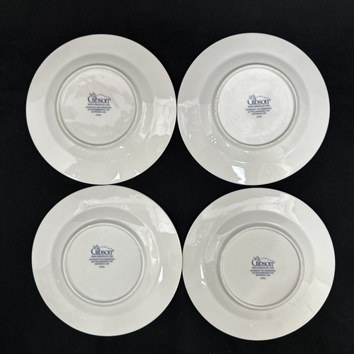 Service for 4 Gibson Everyday Fine China Cups & Saucers White With Scroll Rim - Picture 5 of 16