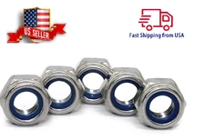 Fullerkreg M5 x 0.8mm DIN985 Self-Locking Nylon Insert Hex Lock Nuts,Stainless S