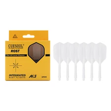CUESOUL Integrated Dart Shaft and Flights 6 Pcs Slim Shape-Ice 28mm