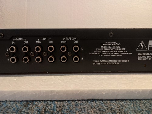 Realistic Model 31-2010, 12-Band Stereo Frequency Equalizer (Pro Serviced) - Picture 6 of 9