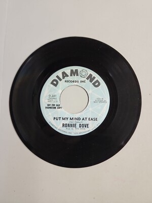 Ronnie Dove - Put My Mind at Ease - PROMO - Diamond (45RPM 7 ) (AA5) 