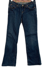 Betsey Johnson Jeans Bootcut Indigo Blue W28xL30 EUC Made in USA Womens Size 26